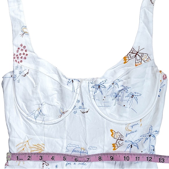 L.A. Hearts size Xs white corset mini dress with scoop neck & open back NWT - Picture 14 of 16